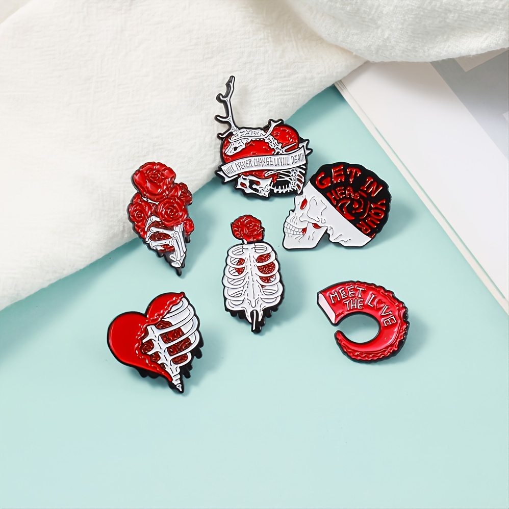 Skull Head Skull Heart Maxi Flower Tube Knit Emblem Women's Accessories